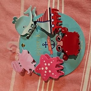 NWOT hair clips claw clip nautical sea octopus whale sailboat crab starfish